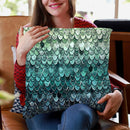 Magic Mermaidades Of Green Throw Pillow By Monika Strigel