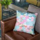 Mermaidells Blue And Pink Throw Pillow By Monika Strigel