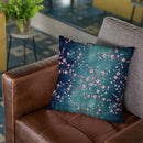 Sakura Love Teal Throw Pillow By Monika Strigel