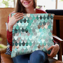 Summer Mermaid Pale Mint Throw Pillow By Monika Strigel