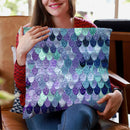 Summer Mermaid Purple Mint Gold Throw Pillow By Monika Strigel