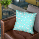 Baby Lama Pattern Mint Throw Pillow By Monika Strigel