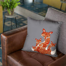 Fox Family Throw Pillow By Monika Strigel