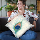 Peacock Feather I Throw Pillow By Miranda Thomas