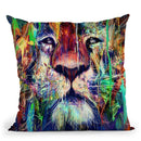 Lion I Throw Pillow By Nicebleed