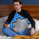Blue Metallic Scale Throw Pillow By Niklas Gustafson