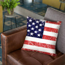 American Grunge Flag Throw Pillow By Niklas Gustafson