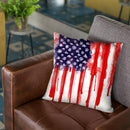 American Spatter Flag Throw Pillow By Niklas Gustafson