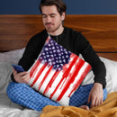 American Spatter Flag Throw Pillow By Niklas Gustafson