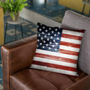 American Wooden Flag Throw Pillow By Niklas Gustafson