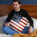 American Wooden Flag Throw Pillow By Niklas Gustafson