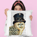 Steampunk Owl Throw Pillow By Not Much To Say