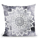 Boho White Nights Mandala Throw Pillow By Nika Martines