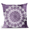 Bohochic Mandala In Ultraviolet Throw Pillow By Nika Martines