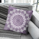Bohochic Mandala In Ultraviolet Throw Pillow By Nika Martines