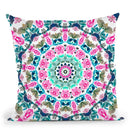 Watercolor Floral Mandala Throw Pillow By Nika Martines