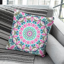 Watercolor Floral Mandala Throw Pillow By Nika Martines