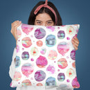 Big Watery Dots Throw Pillow By Ninola Design