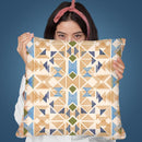 Boho Nomadic Tribal Orange Throw Pillow By Ninola Design