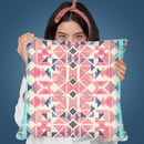 Boho Nomadic Tribal Red Pastel Throw Pillow By Ninola Design