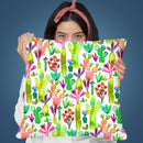 Cacti Garden Kids Throw Pillow By Ninola Design