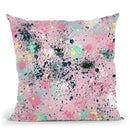 Ink Dust Splatter Pink Throw Pillow By Ninola Design