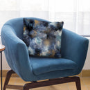 Marble Watercolor Smoke Gold Dark Throw Pillow By Ninola Design