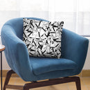 Rectangular Confetti Black White Throw Pillow By Ninola Design