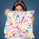 Splatter Dots Multicolored Throw Pillow By Ninola Design