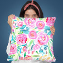 Spring Days Watercolor Pastel Pink Roses Throw Pillow By Ninola Design