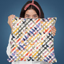 Vichy Gingham Watercolor Yellow Throw Pillow By Ninola Design
