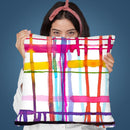 Watercolor Drippings Loom Pink Throw Pillow By Ninola Design