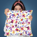 Watercolor Floral Hibiscus Pink Throw Pillow By Ninola Design