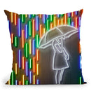 Rain Throw Pillow By Octavian Mielu