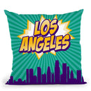 Los Angeles Throw Pillow By Octavian Mielu