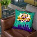Los Angeles Throw Pillow By Octavian Mielu