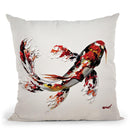 Koi Fish Throw Pillow By Osnat Tzadok