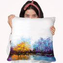 By The Lake Throw Pillow By Osnat Tzadok