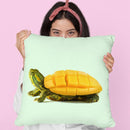 Mango Tortuga Throw Pillow By Paul Fuentes