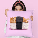 Sushi Cat Throw Pillow By Paul Fuentes