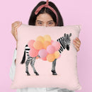 Zebra Balloon Throw Pillow By Paul Fuentes