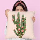 Cactus And Roses Throw Pillow By Paul Fuentes