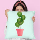 Cactus Balloon Throw Pillow By Paul Fuentes