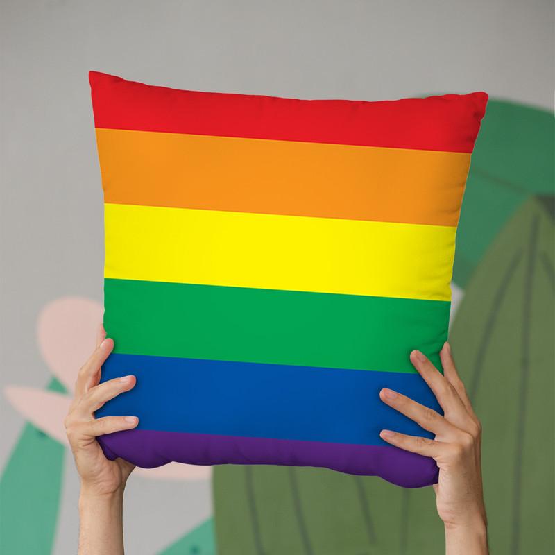 Flag Gay Pride Throw Pillow By Pride Designs - by all about vibe