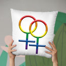 Girl Sign Gay Pride Throw Pillow By Pride Designs - by all about vibe