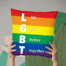 Lgbt Gay Pride Throw Pillow By Pride Designs - by all about vibe