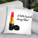 A Little Lipsitck Always Helps Throw Pillow By Rongrong