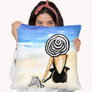 Beach Time Throw Pillow By Rongrong