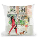 City Walk In The Spring Throw Pillow By Rongrong