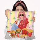 In And Out Burger Throw Pillow By Rongrong